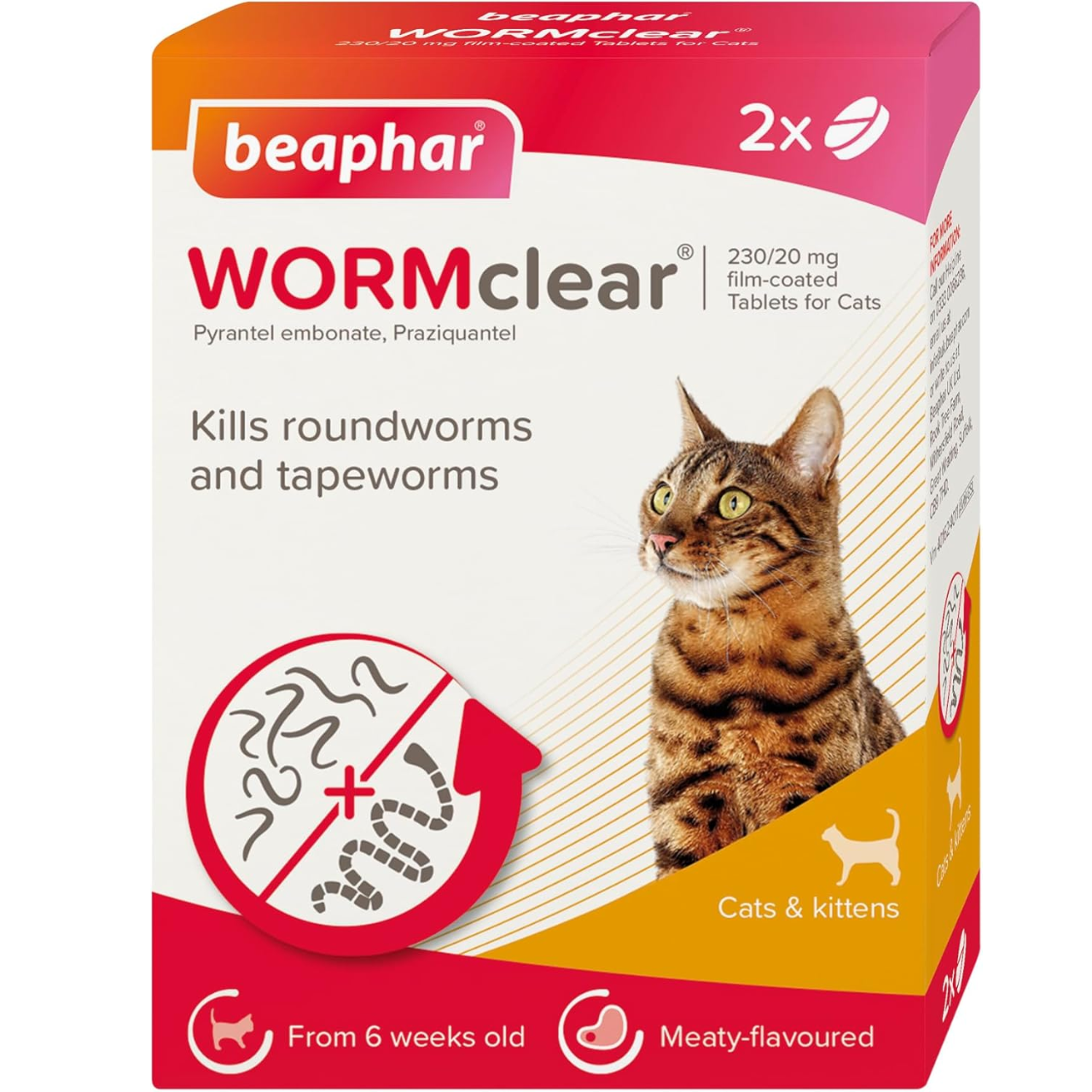 Beaphar WORMclear for Cats, Beaphar WORMclear tablets, Beaphar cat worming tablets, Beaphar wormer for cats UK, cat worming tablets UK, vet strength cat wormer, cat deworming tablets, worm tablets for cats, cat roundworm treatment, cat tapeworm treatment, kitten worming tablets, kitten dewormer UK, cat intestinal worm treatment, cat parasite treatment tablets, meat flavoured cat worm tablets, easy administer cat wormer, over the counter cat wormer UK, praziquantel cat wormer, pyrantel embonate cat wormer,