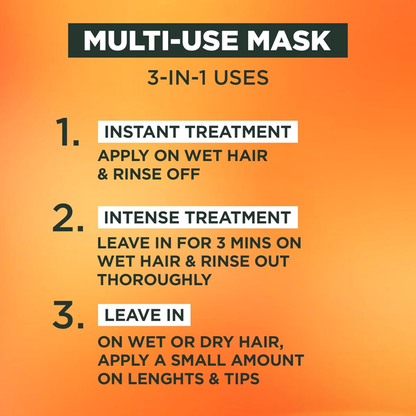 Garnier Hair Food Papaya, Garnier Ultimate Blends Hair Food, Garnier Papaya Hair Mask, Garnier Hair Food 3 in 1, Garnier Hair Food Papaya 400ml, papaya hair mask, hair food mask, 3 in 1 hair treatment, damaged hair mask, hair mask for damaged hair, hair repair mask, nourishing hair mask, vegan hair mask, cruelty free hair mask, silicone free hair mask, natural hair mask, natural origin hair treatment, papaya extract hair mask, hair mask for dry damaged hair, split ends repair mask, 
